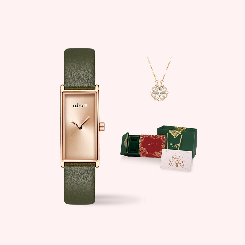 瑞士abart复古方糖小绿表礼物