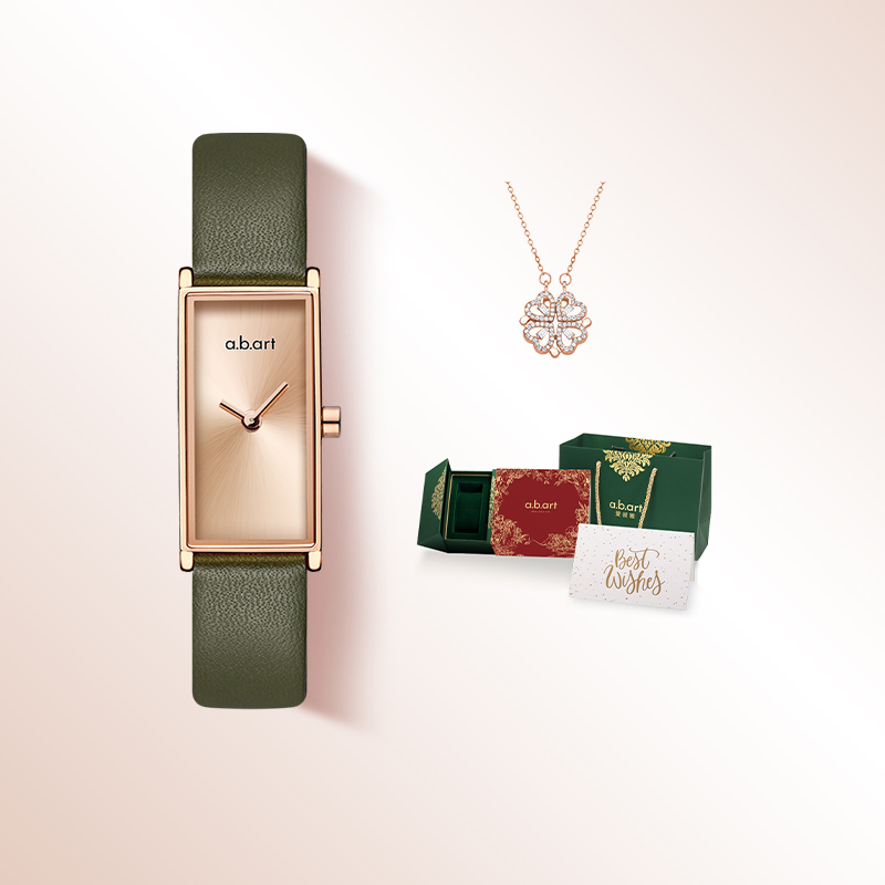 瑞士abart复古方糖小绿表礼物