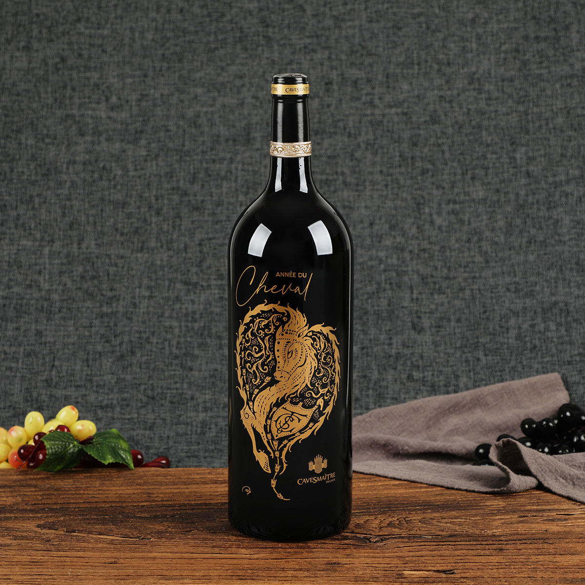 卡斯特马年生肖1.5L大瓶干红葡萄酒法国波尔多原瓶进口正品礼盒装