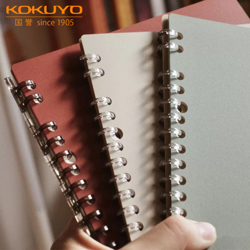 新品日本kokuyo国誉一米新纯系列超薄活页本复古风线圈本进口原纸笔记本日记本可换活页记事本子A5/B5