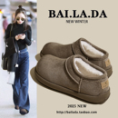 爆款加绒懒人鞋勃肯鞋女款2025秋季冬季新款保暖休闲面包鞋棉鞋子