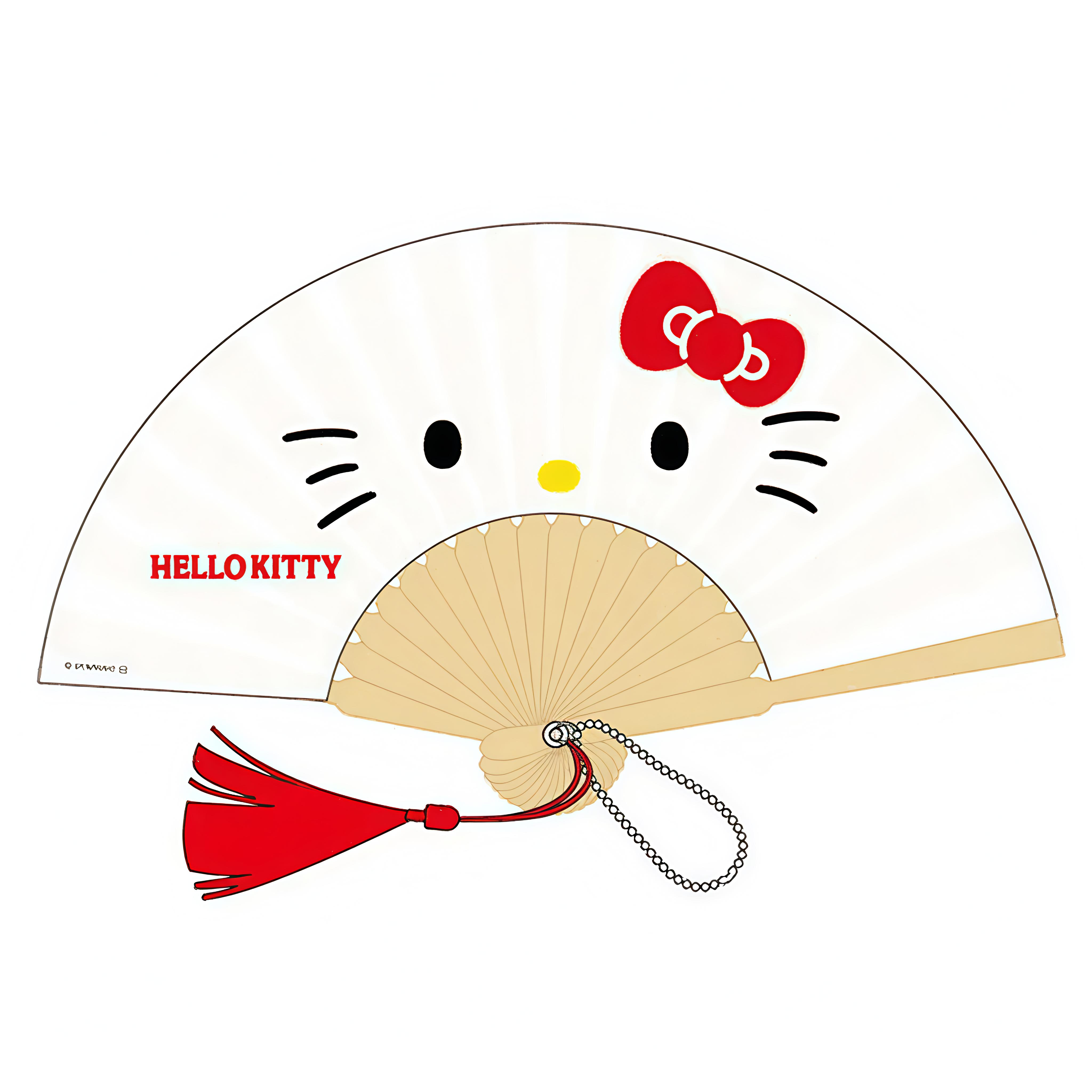 已采购在途日本采购Sanrio helloKitty日式迷你可爱折扇钥匙扣