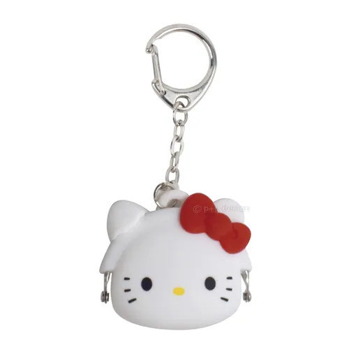 国内现货三丽鸥Hellokitty粉红白黑色硅胶口金包零钱包收纳挂件