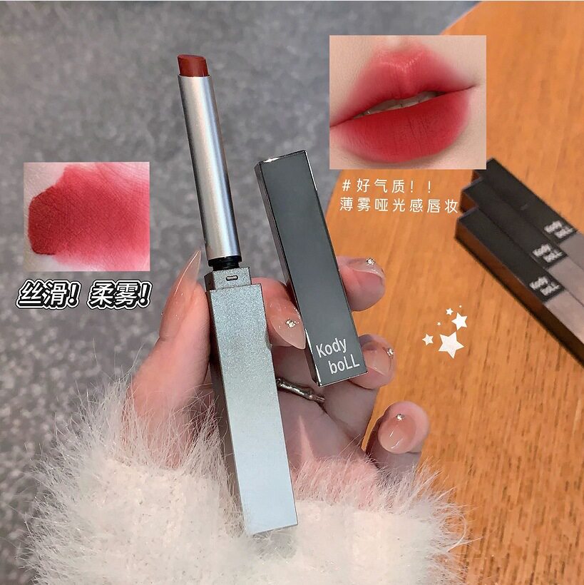 KodyboLL曜闪细管口红柔雾哑光软糯丝滑不拔干伪素颜百搭显白唇膏