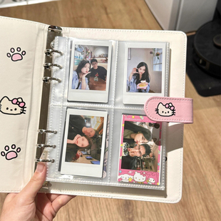 hellokitty拍立得相册收纳本3寸四宫格大容量照片卡册mini可爱皮