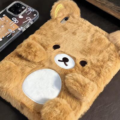 ipada16平板保护套卡通可爱ipadpro保护壳防摔毛绒平板壳