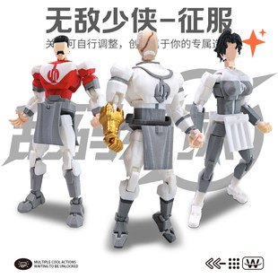 【现货】无敌少侠马克征服乱码星球全系列可动关节免拼模型送礼物