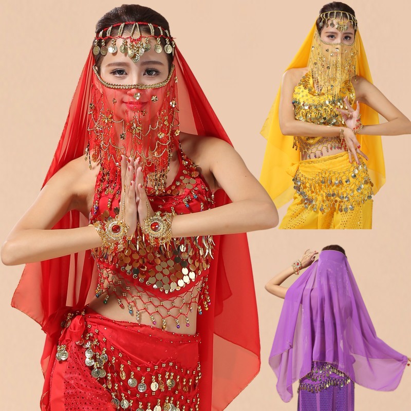 肚皮舞服装上衣面纱手链头饰