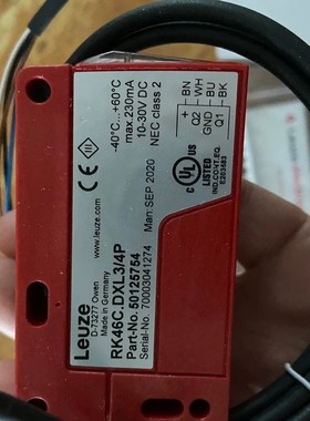 劳易测LEUZE传感器RK46C.DXL3/4P 50125754全新原装正品[现货]