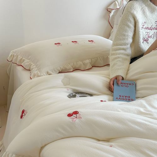 冬季加厚保暖抗菌被芯宝宝纱益生菌刺绣抗菌被春秋被冬被棉被子