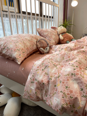 床单床笠三四件套全棉纯棉田园风