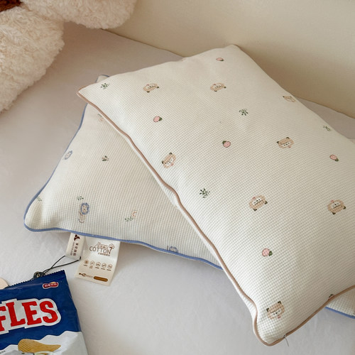 儿童棉花枕小枕头6岁以下纯棉枕芯A类宝宝枕睡眠全棉1到3岁可拆洗