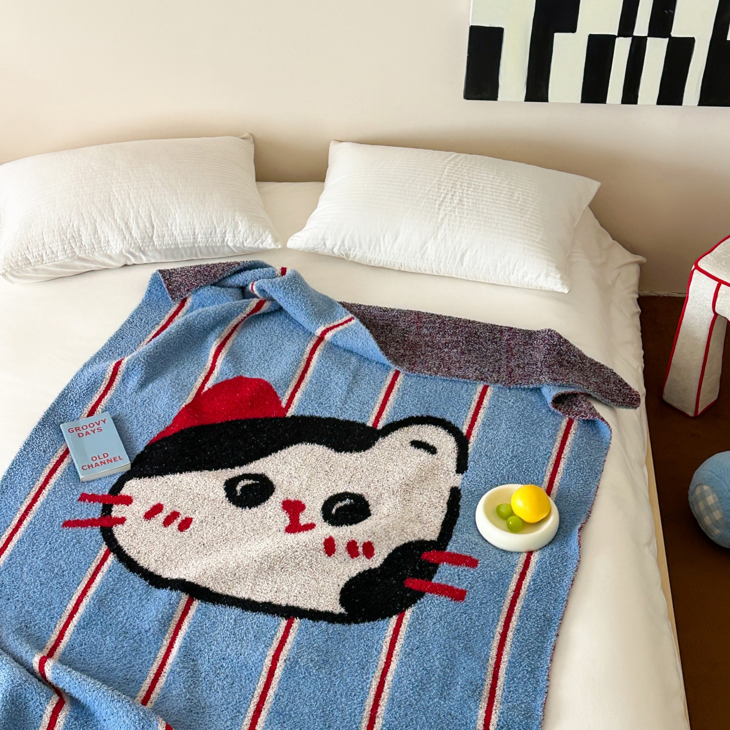 半边绒毛毯加厚秋冬盖毯保暖沙发小毯子办公室午睡午休毯空调被3