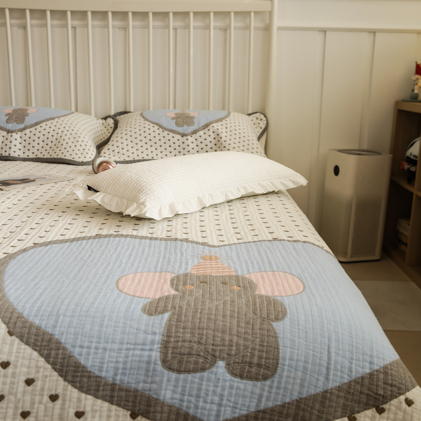 2025新款软萌床盖单件四季通用双人防滑夹棉加厚不移位床单三件套