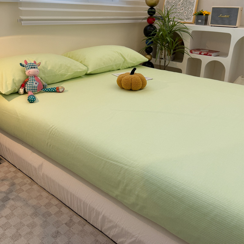 全棉磨毛床笠单件床垫席梦思保护罩秋冬加厚宿舍家用1.5m床垫床罩