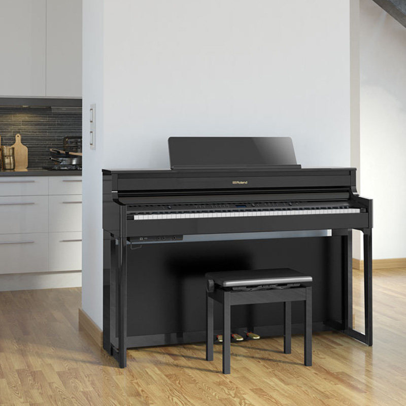罗兰 hp704电钢琴hp系列立式专业数码钢琴88键重锤智能蓝牙电钢琴