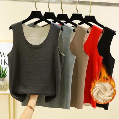 男秋冬德绒保暖圆领无痕背