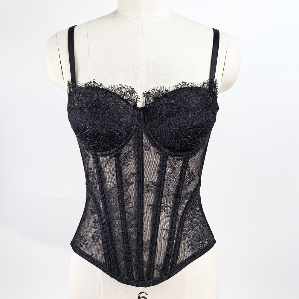 海外热销欧美蕾丝刺绣吊带胸衣针织修身美背欧美辣妹外穿鱼骨胸衣,女装/女士精品,背心吊带,淘宝优惠券,粉丝福利购,淘宝优惠卷