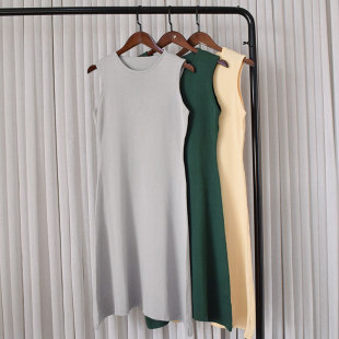 新款 女装 圆领套头无袖 修身 连衣裙 A551嘟嘟猫 气质中长款 春夏季