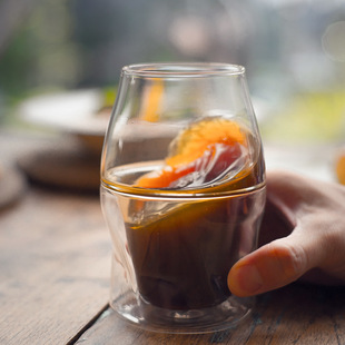 欧式双层咖啡杯高档闻香杯手冲滴滤咖啡杯咖啡厅玻璃品鉴杯颜值女