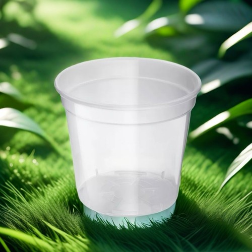 【圆形透明花盆】蝴蝶兰石斛兰卡特兰圆形透明花盆