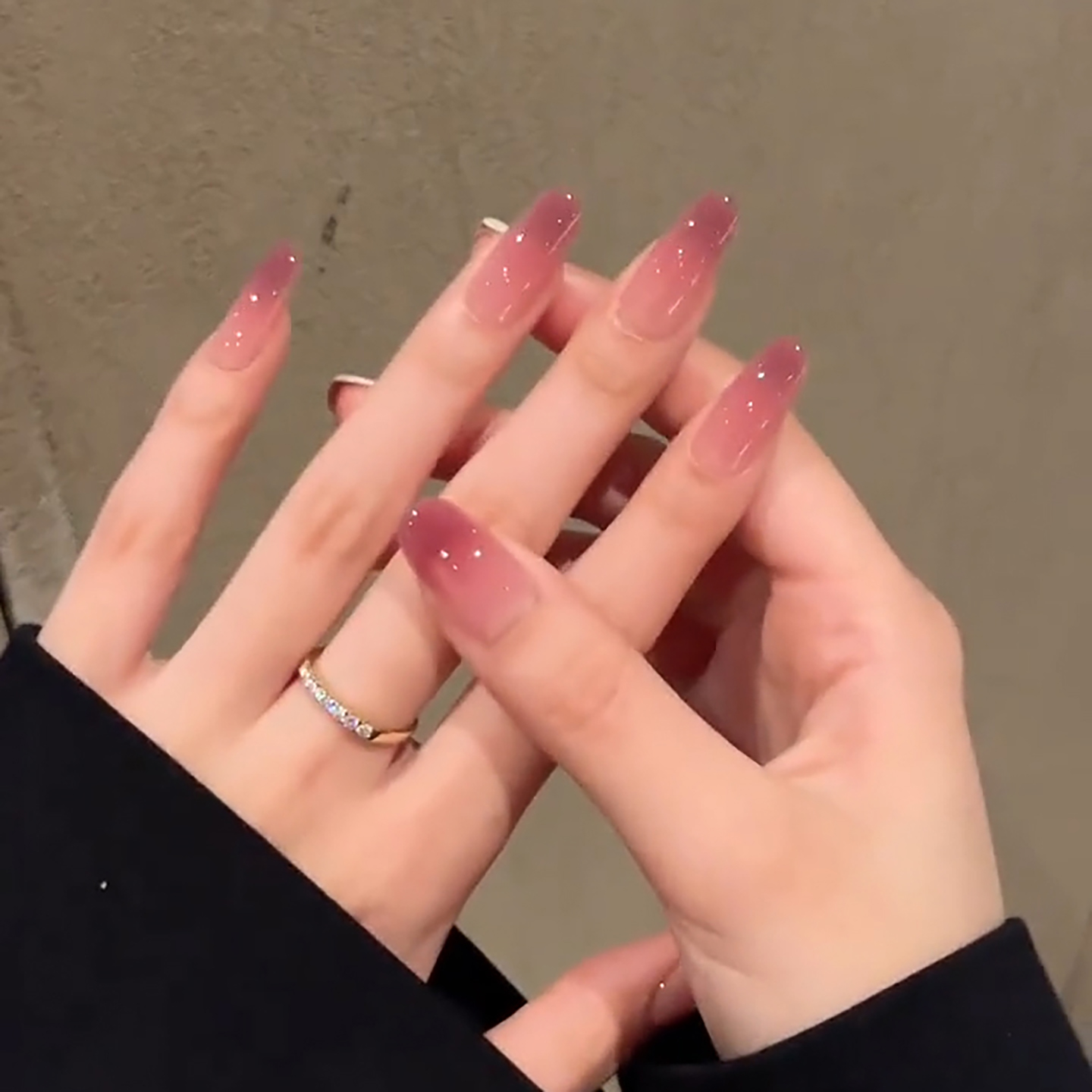 敲水润冰透葡萄~ 温柔显白渐变美甲成品孕妇持久可拆手工穿戴甲片