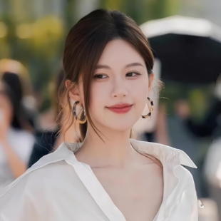 「青芥」许我耀眼赵露思许妍同款 豹纹圈圈耳环小众高级无耳洞耳夹