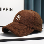 秋冬新款 羊羔毛毛绒加厚保暖鸭舌帽子男女加大加深大头围防寒帽子