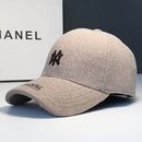 2025新款 加深鸭舌帽 大头围硬顶帽子女秋冬加厚毛呢保暖棒球帽男士