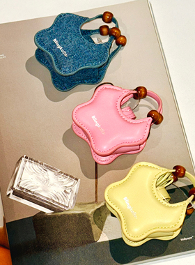 Blingkolio不另可2025新款迷你花朵斜挎耳机包彩色牛仔包挂配饰