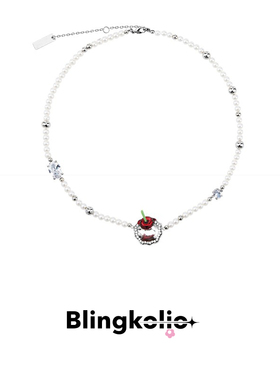 【陈乔恩同款】Blingkolio不另可原创设计甜酷樱桃金属串珠项链