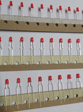 f3编带红发红高亮红光红色四元3mm直插DIP灯珠LED一包3000个/盒