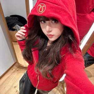 现货lu同款 Scuba Hoodie 女士拉链连帽加绒卫衣修身外套秋冬新款