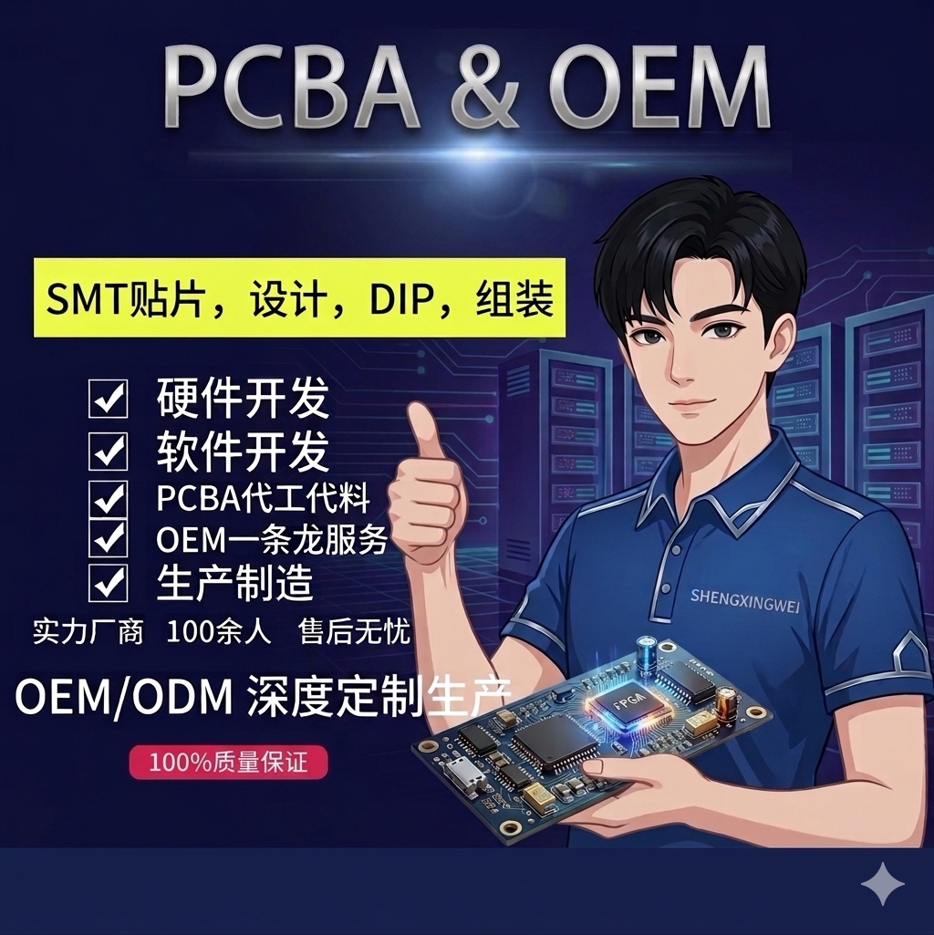 SMT贴片加工OEM代工包工包料一条龙服务提供GERBER文件快速打样