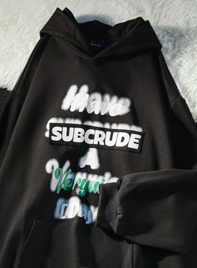 APWSTUDIO美式复古水洗ins挂链连帽卫衣男女潮牌秋冬宽松情侣帽衫