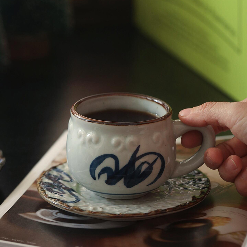三分陶瓷咖啡杯碟创意情侣套杯