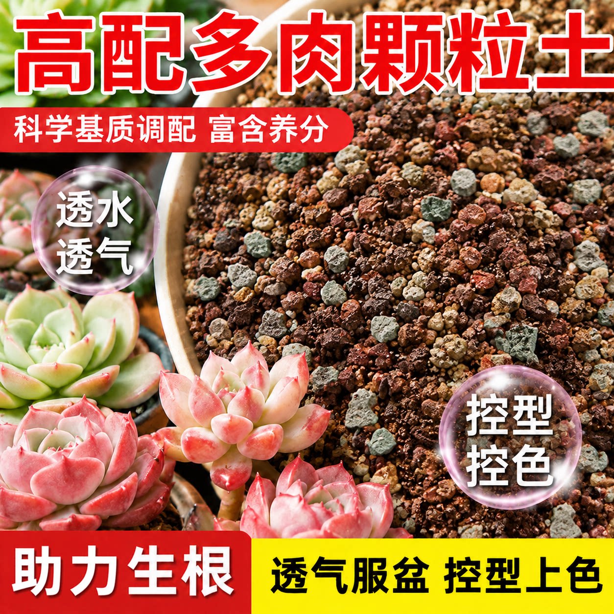 多肉专用颗粒土营养土颗粒土高配植物养花盆泥炭土壤仙人球铺面石
