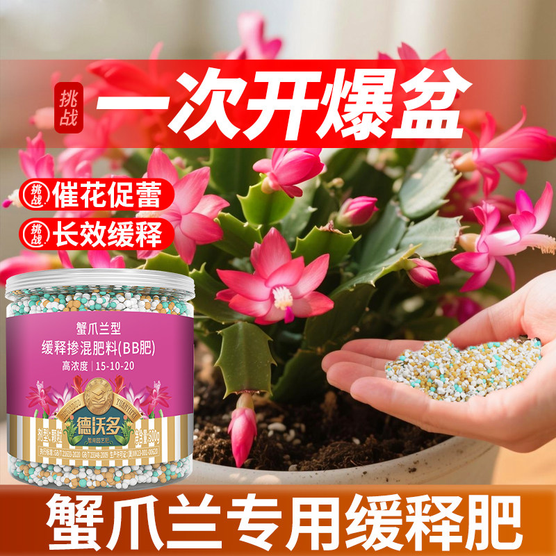 蟹爪兰专用肥促进开花缓释肥复合氮磷钾肥家用爆盆催花卉有机肥料,鲜花速递/花卉仿真/绿植园艺,家庭园艺肥料,淘宝优惠券,粉丝福利购,淘宝优惠卷