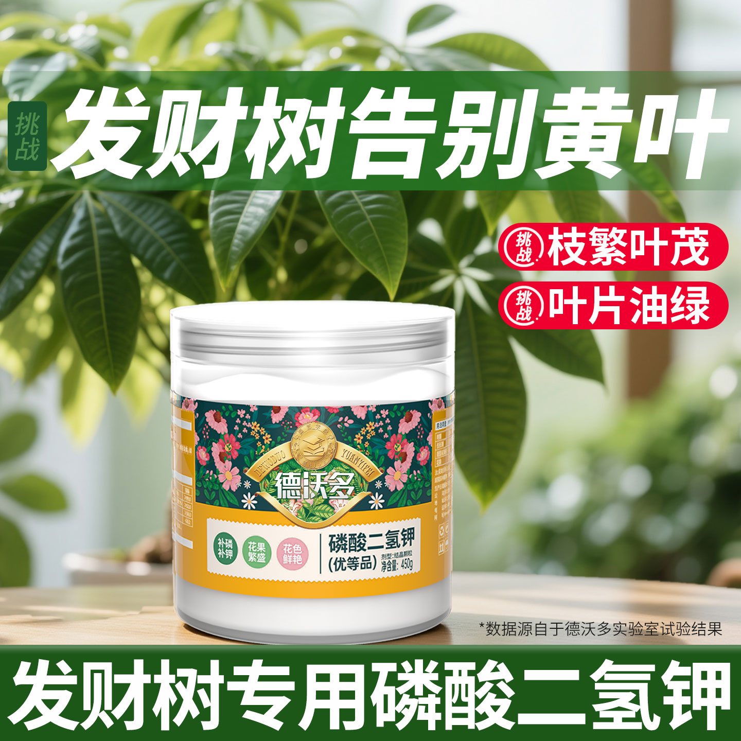 磷酸二氢钾发财树专用营养液黄叶枯叶烂根专用肥料花卉专用水溶肥
