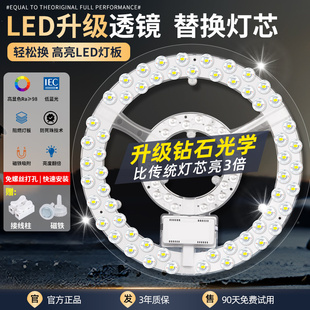 led吸顶灯灯芯替换磁吸圆形灯盘2026新款 厨房房间客厅灯改造灯板