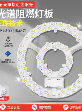 led吸顶灯灯芯替换磁吸灯条灯盘灯管2025新款客厅灯改造板节能灯