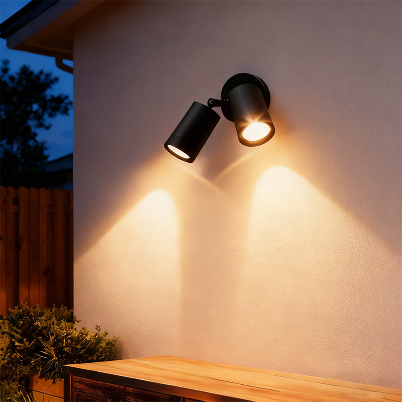 防水双头射灯led户外壁灯