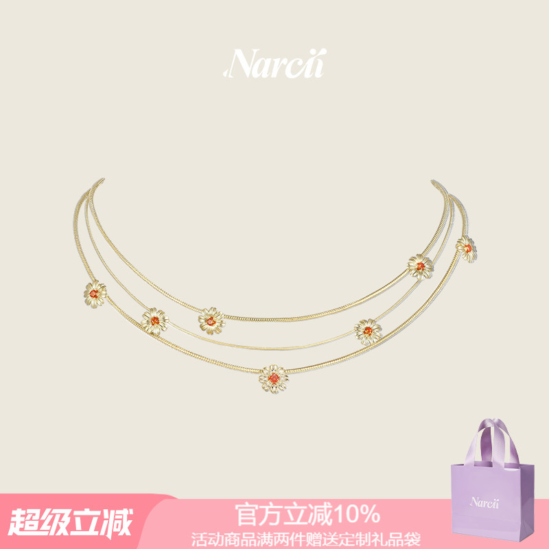 NARCII原创ins风花满枝蔓项链女