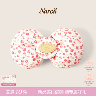 NARCII 「捏捏蝴蝶结发夹」原创设计碎花皮质刘海夹生日礼物新品