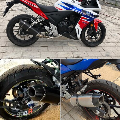 摩托车改装ZX6R/10/Z250 300/R3/25 R6TRC三角 L12345K8K9排气管