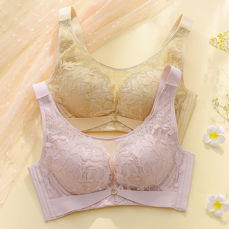 宽肩带中厚小B杯蕾丝聚拢无钢圈文胸柔软聚拢收副乳调整型内衣女,女士内衣/男士内衣/家居服,少女文胸,淘宝优惠券,粉丝福利购,淘宝优惠卷