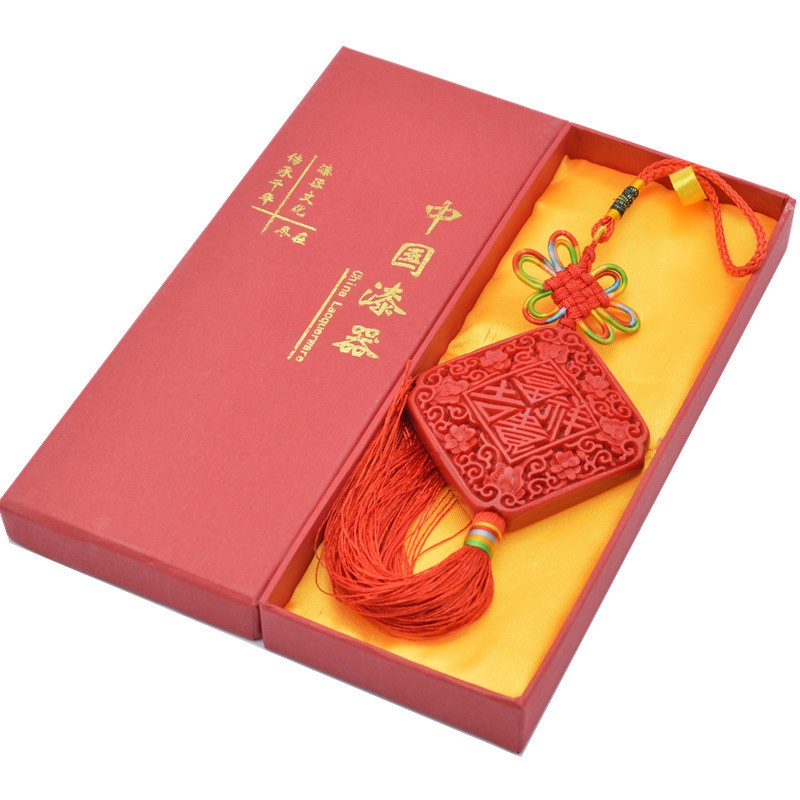 北京传统漆雕漆器小号中国结车挂件饰品中国风特色礼品送老外礼物