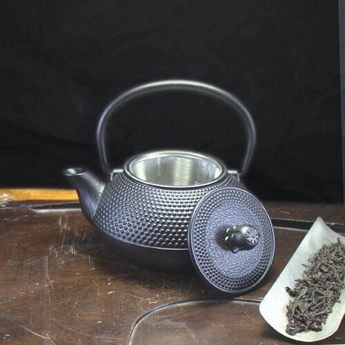 厂家供应800ml家用小粒铁壶泡茶壶铸造雕刻茶具茶壶产地货源