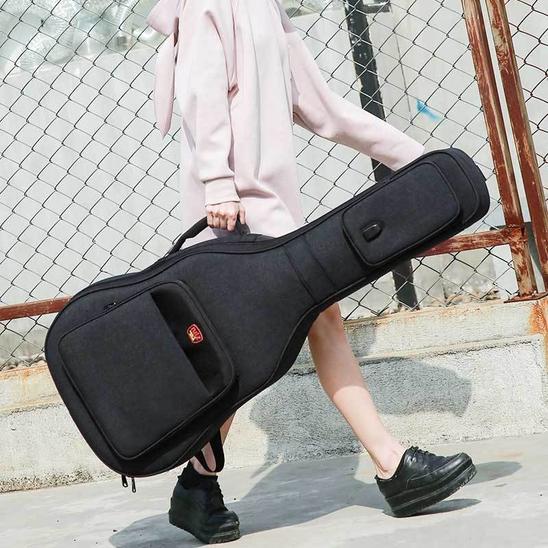 加厚吉他包39寸40寸41寸民谣古典木吉它包双肩背琴包可充电