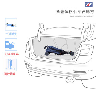 呵宝童车婴儿车推车轻便携折叠可坐躺手推车宝宝口袋车轻便可折叠